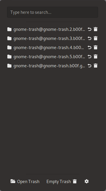 Gnome trash